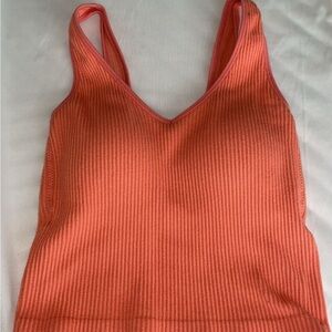 Altar'd State Coral Ribbed Tank Top